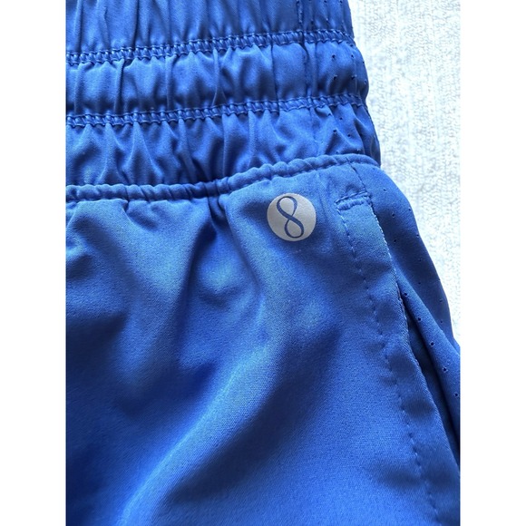 Layers Small Purple Quick Dry Athletic Shorts with Running Legs Pockets - Picture 3 of 6